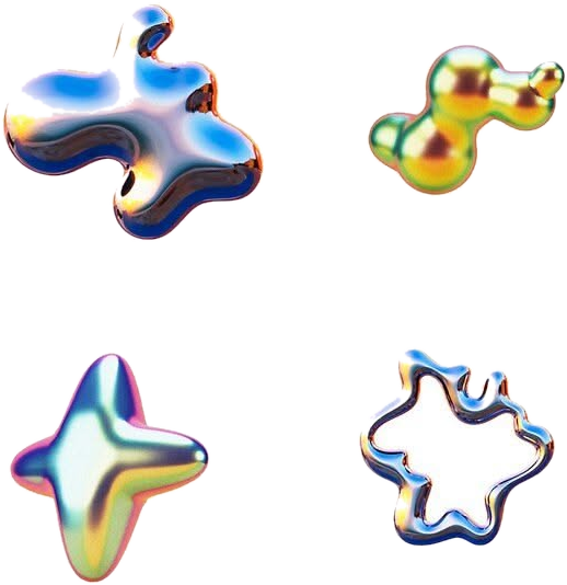 Y2K blob shape sticker